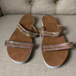 NWT Fifth & Luxe Blingy Sandals Slides size 10
